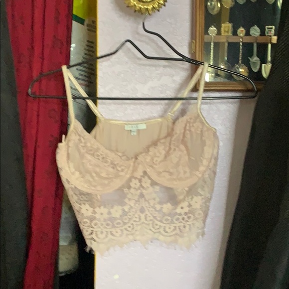 Tops - Nude Lace Bralette Top